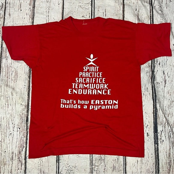 Vintage Single Stitch Easton Pennsylvania Red Short Sleeve Tshirt - Picture 1 of 6